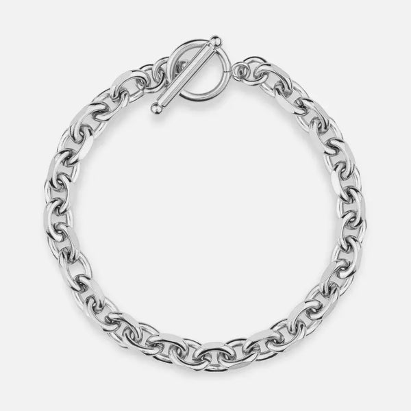 "MILAN" TOGGLE BRACELET - WHITE GOLD