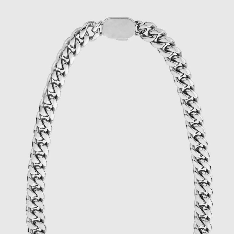 CUBAN 12MM CHAIN - WHITE GOLD