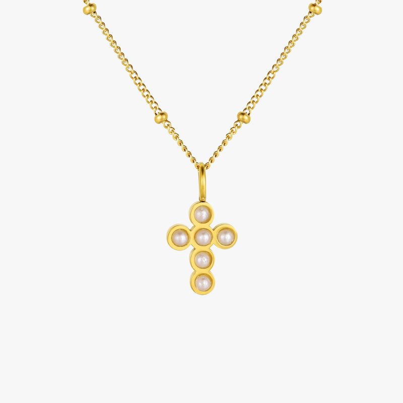 Pearl Cross Necklace