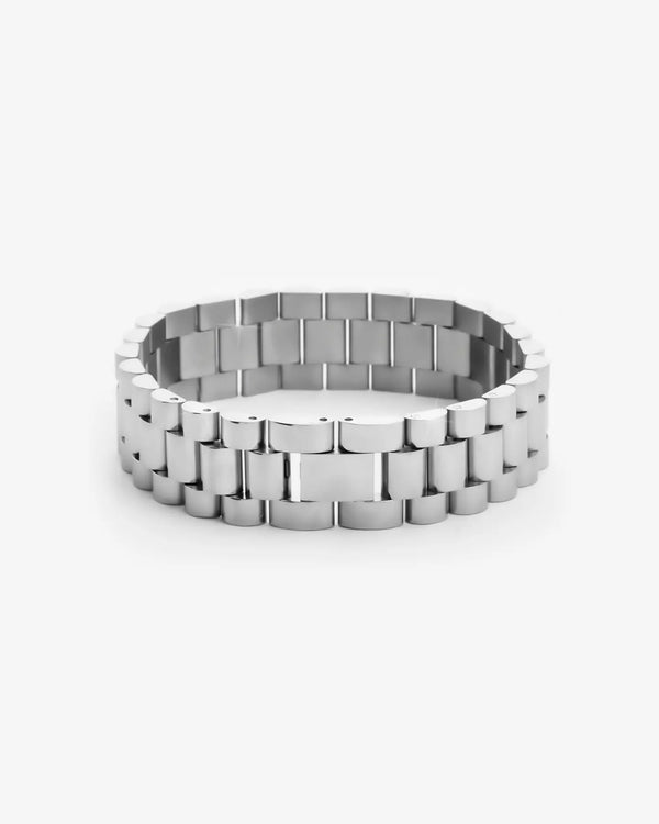 "PRÉSIDENT"  LINK BRACELET - WHITE GOLD