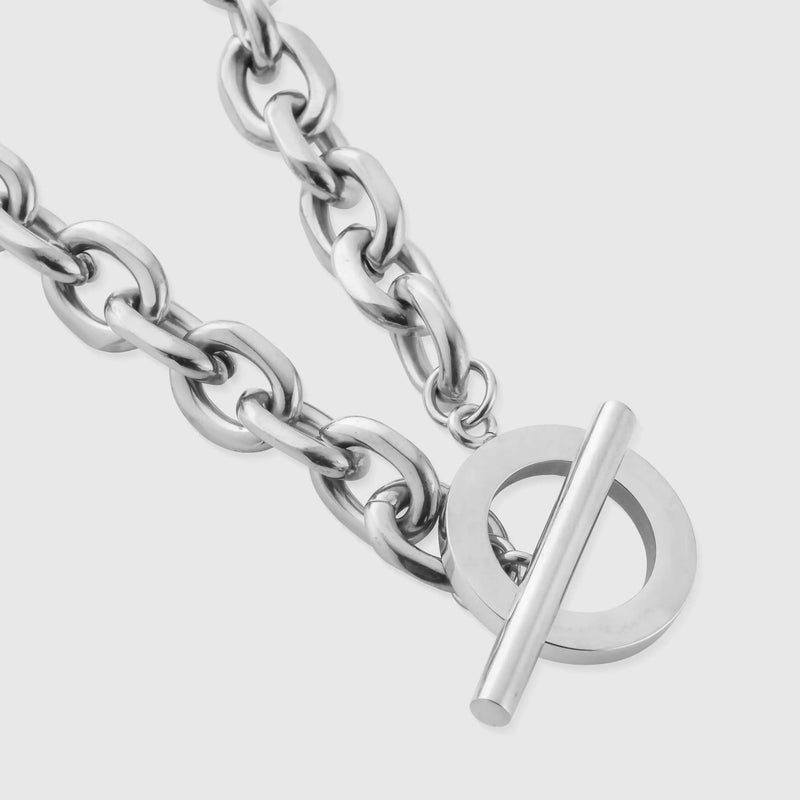 TOGGLE CHAIN - WHITE GOLD