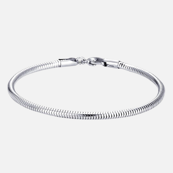 SNAKE CHAIN BRACELET - Solid White Gold