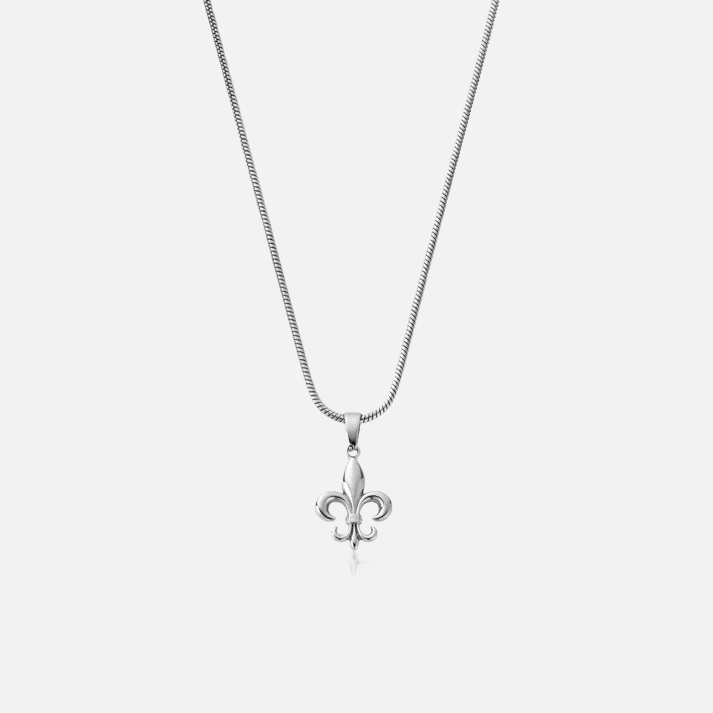 "FLEUR-DE-LIS" PENDANT - WHITE GOLD