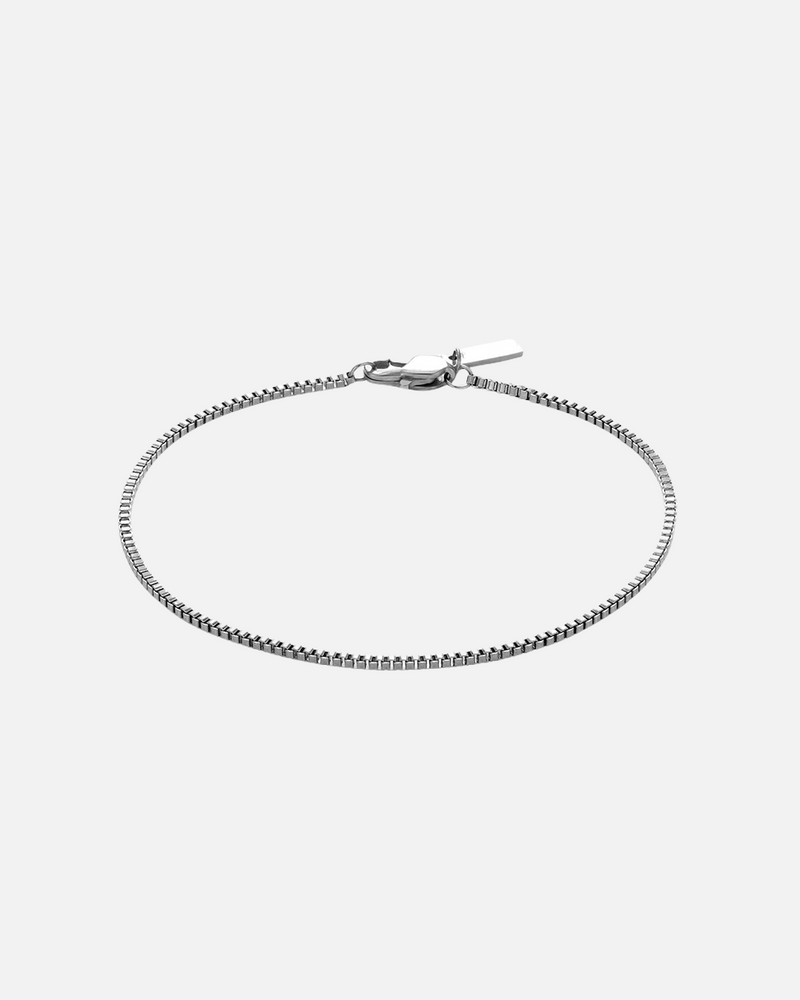 BOX CHAIN BRACELET - WHITE GOLD