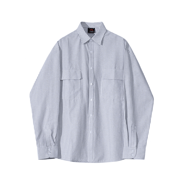 "GRAY STRIPE" BUTTON-UP SHIRT