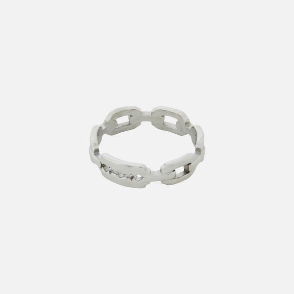 "LAME DE RASOIR" RING - WHITE GOLD