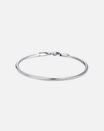 SNAKE CHAIN BRACELET - WHITE GOLD