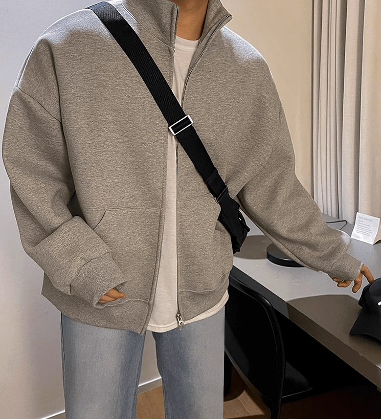 "FULL ZIP-UP" SWEATER