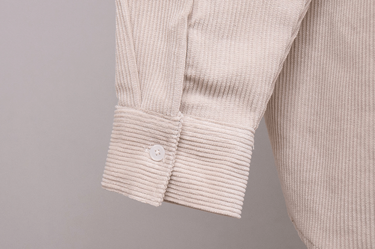 "DARK CREAM" CORDUROY COLLAR SHIRT