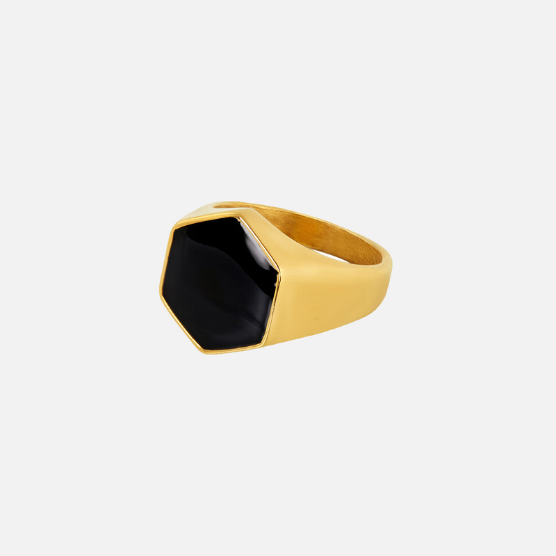 ONYX RING - GOLD