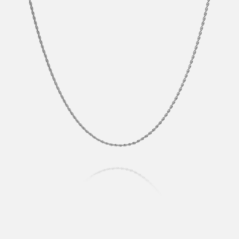 ROPE 2MM CHAIN - WHITE GOLD