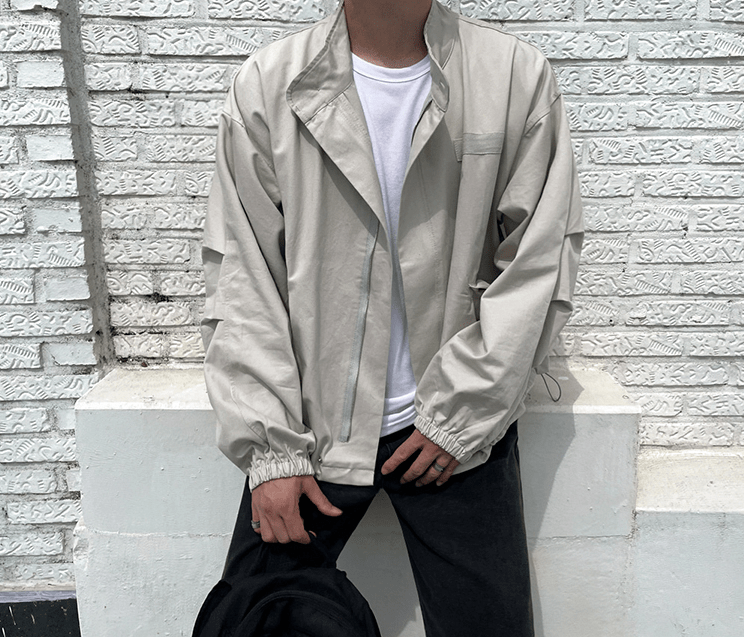 "STAND" COLLAR ZIP-UP JK