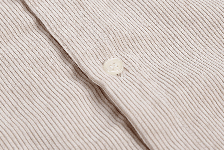 "DARK CREAM" CORDUROY COLLAR SHIRT