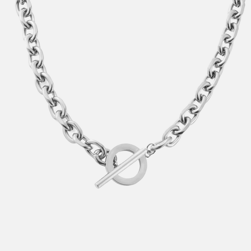 TOGGLE CHAIN - WHITE GOLD