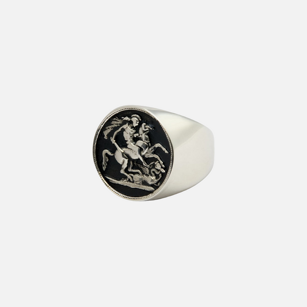 "MÉDAILLON" RING - WHITE GOLD