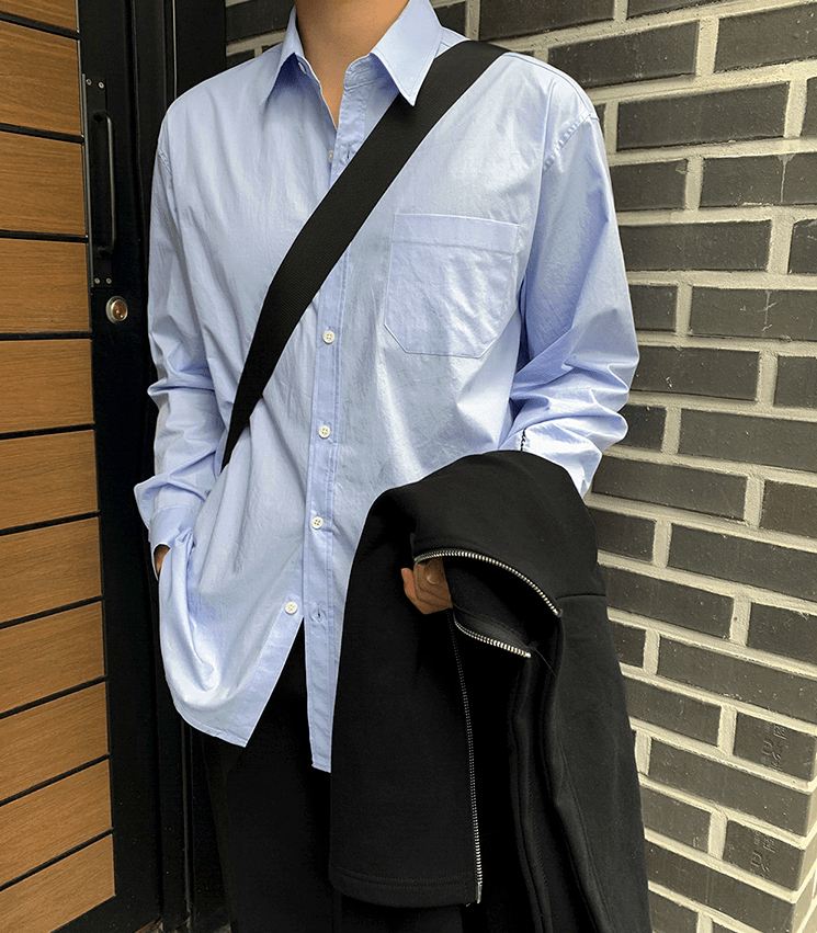 "BASIC" BUTTON UP SHIRT