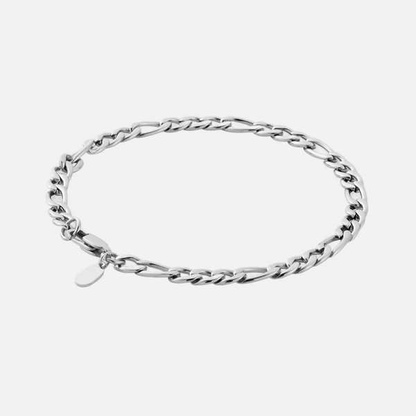 FIGARO 5MM BRACELET - Solid White Gold