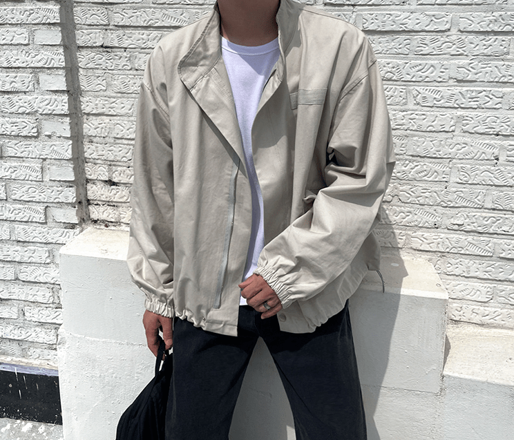 "STAND" COLLAR ZIP-UP JK