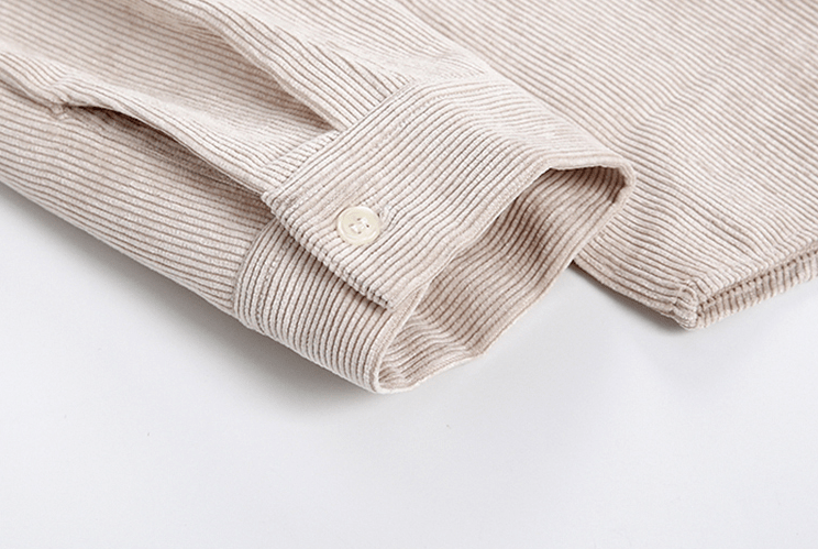 "DARK CREAM" CORDUROY COLLAR SHIRT