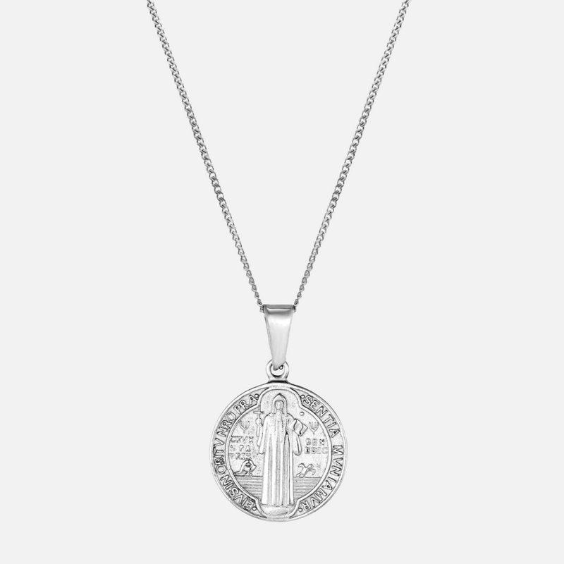 "ST BENEDICT" PENDANT - WHITE GOLD