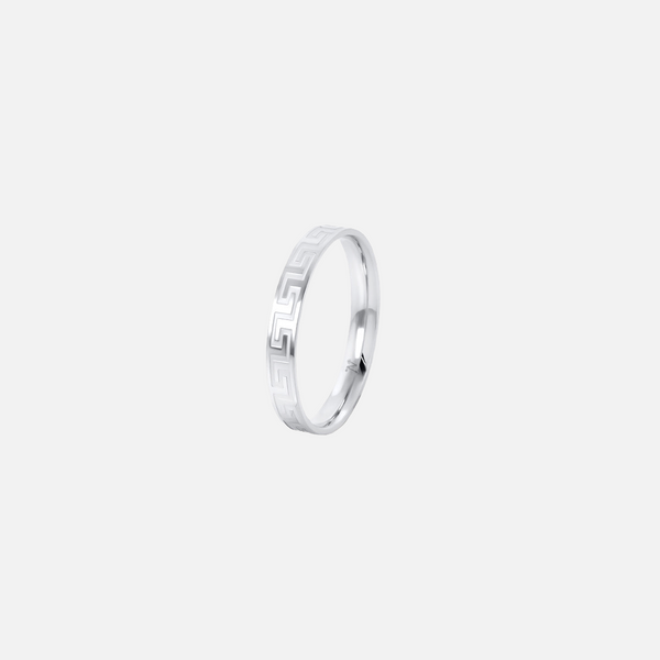 "MÉANDRE" RING - WHITE GOLD