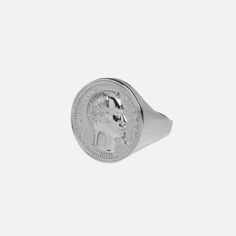 "COINE" RING - WHITE GOLD