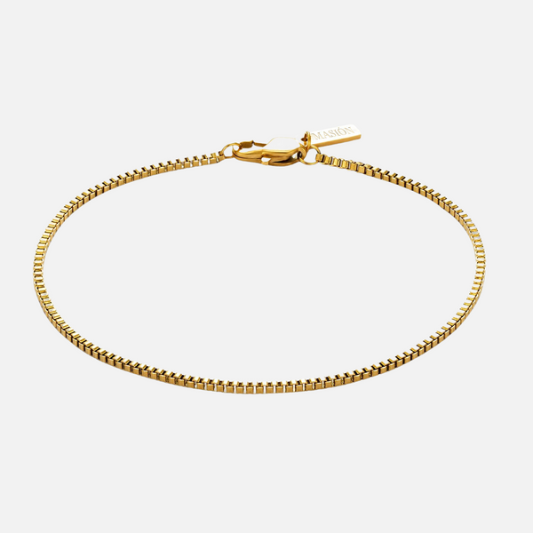 BOX CHAIN BRACELET - Solid Gold