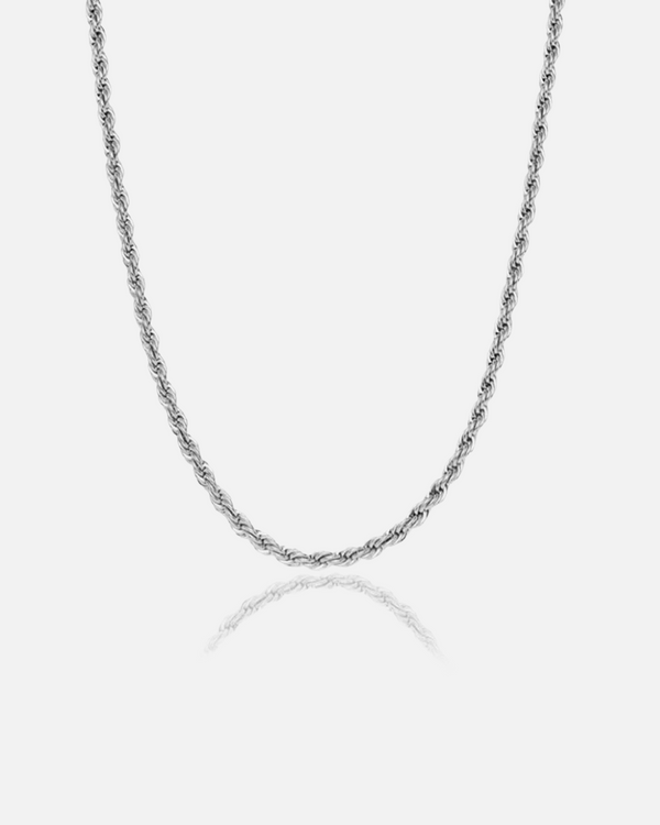 ROPE 5MM CHAIN - WHITE GOLD