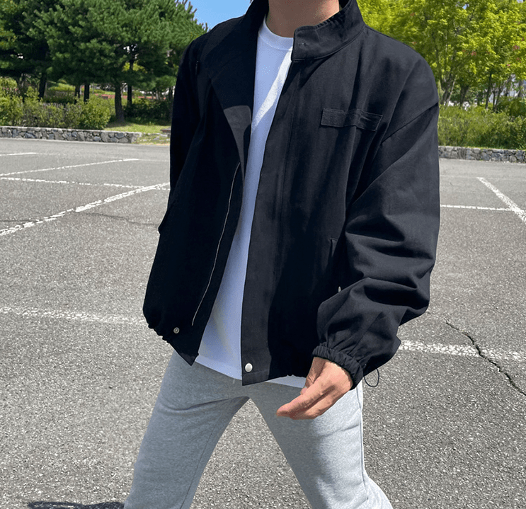 "STAND" COLLAR ZIP-UP JK