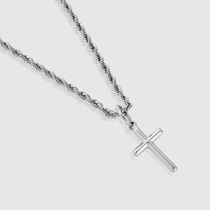 "CROSS" PENDANT - WHITE GOLD