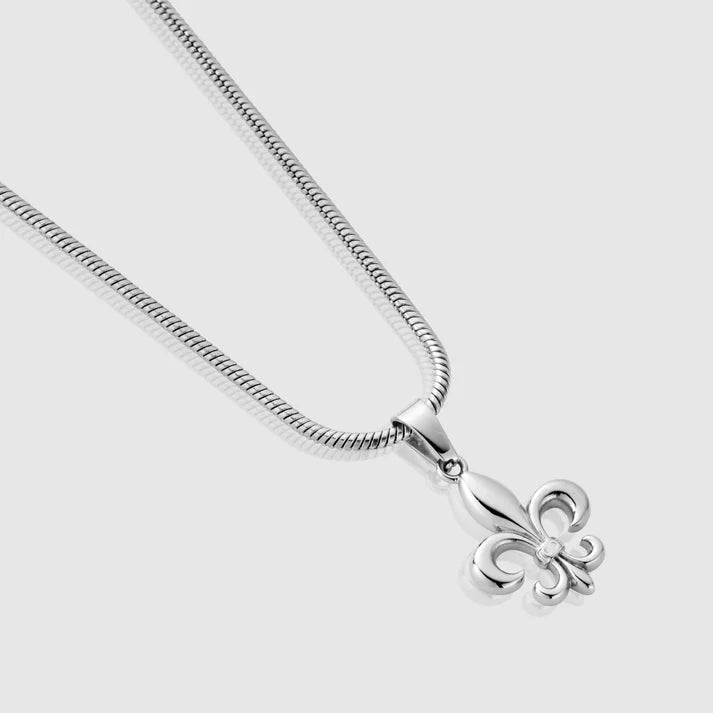 "FLEUR-DE-LIS" PENDANT - WHITE GOLD