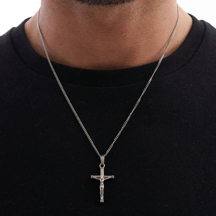 "CRUCIFIX" PENDANT - WHITE GOLD