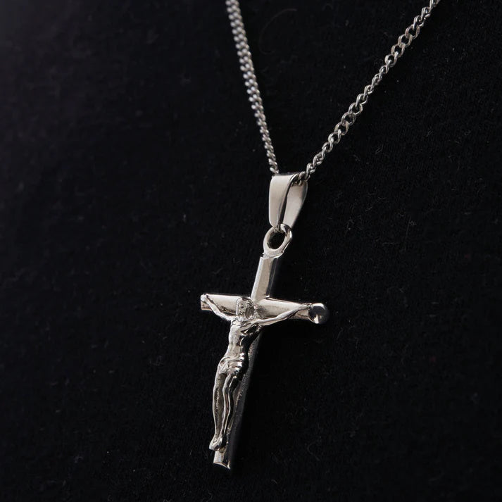 "CRUCIFIX" PENDANT - WHITE GOLD