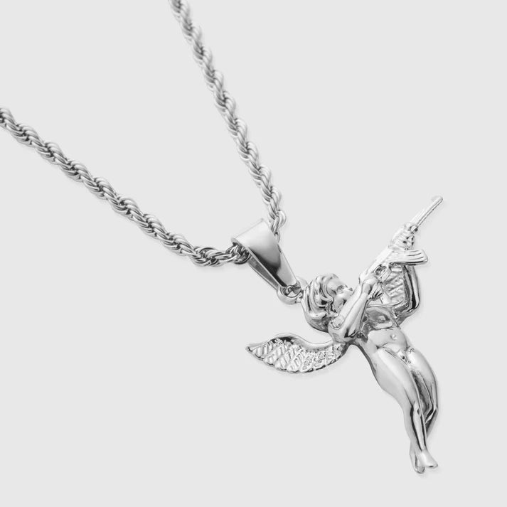 "CUPID'S REVENGE" PENDANT - WHITE GOLD