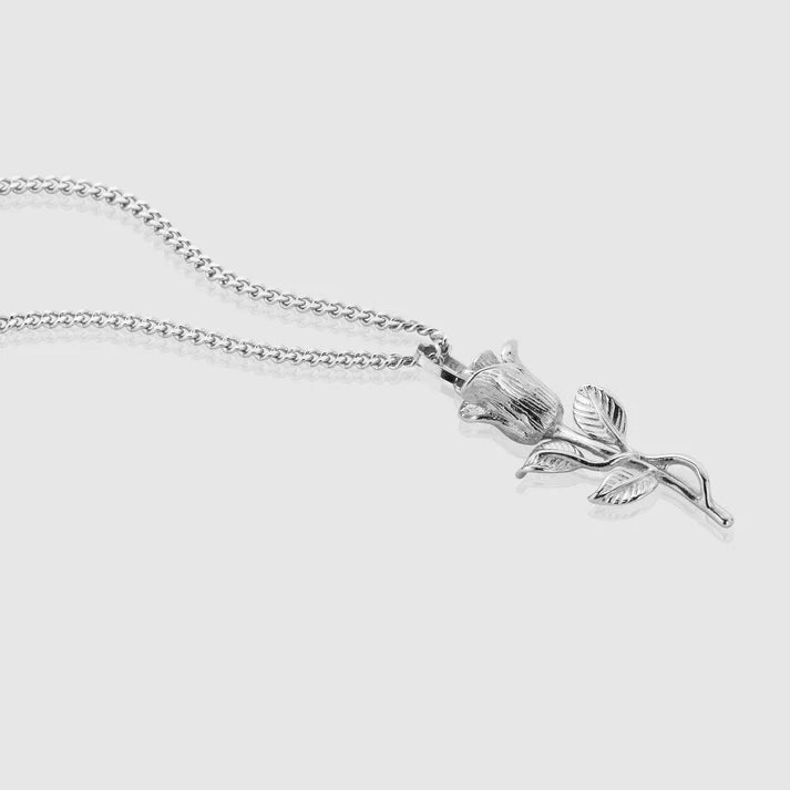 "ROSE" PENDANT - WHITE GOLD