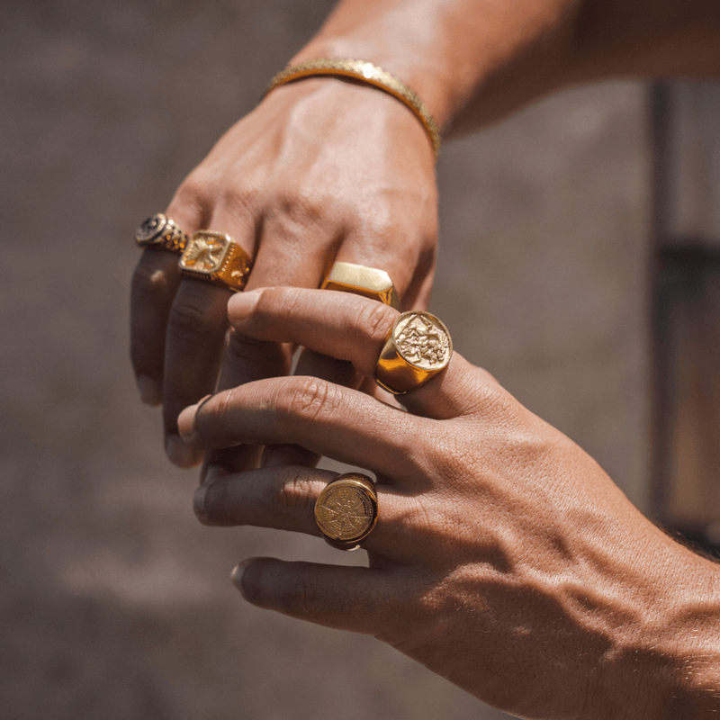 COMPASS RING - GOLD