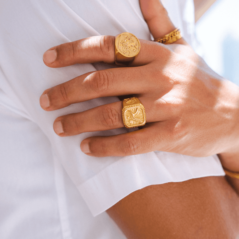 "MEDALLION" RING - GOLD