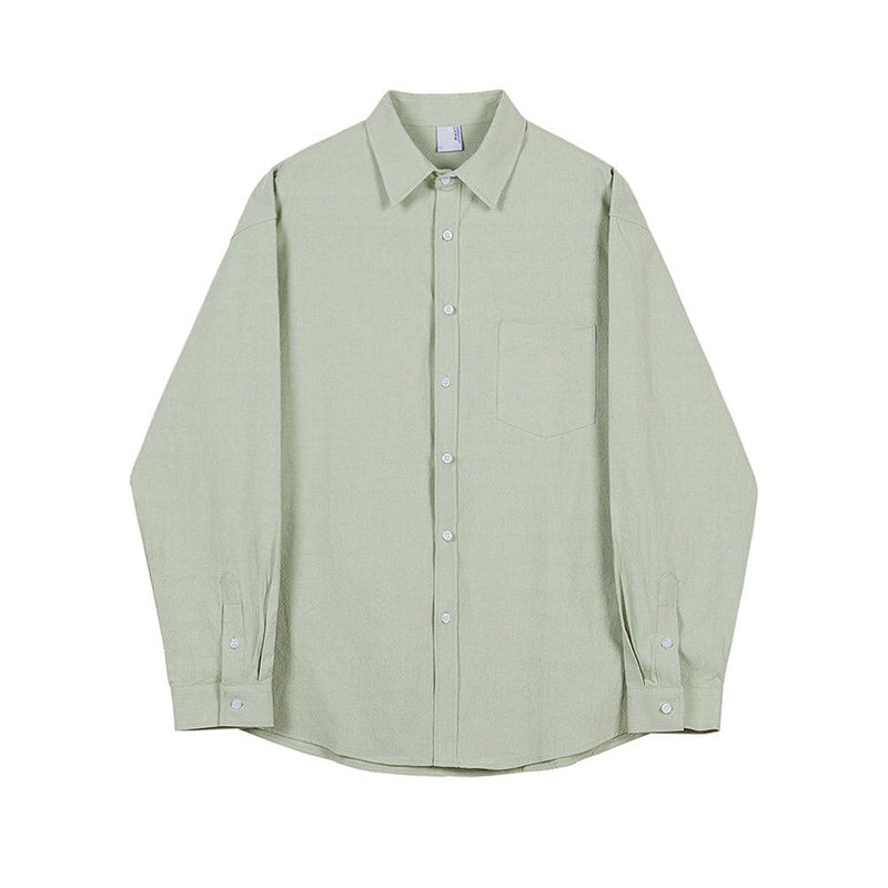 "BASIC COTTON" COLLAR SHIRT