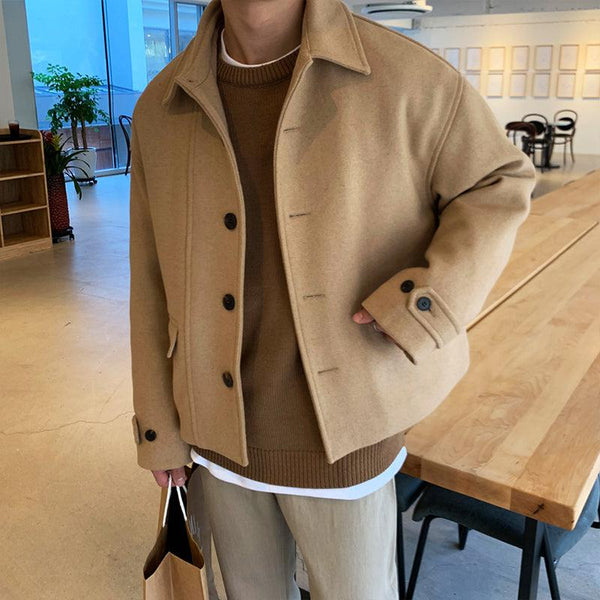 "KHAKI" WOOLEN COAT JK