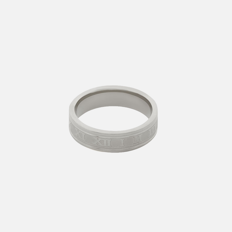 CHIFFRE ROMAIN RING - WHITE GOLD