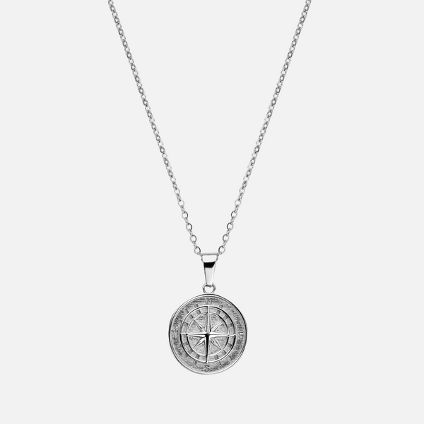 "COMPASS" PENDANT - WHITE GOLD