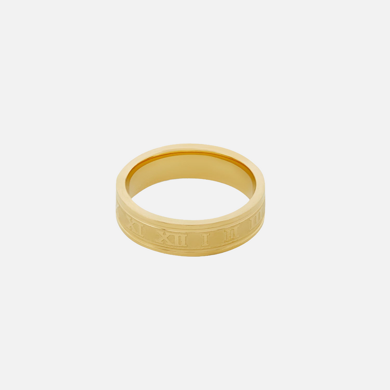 "CHIFFRE ROMAIN" RING - GOLD