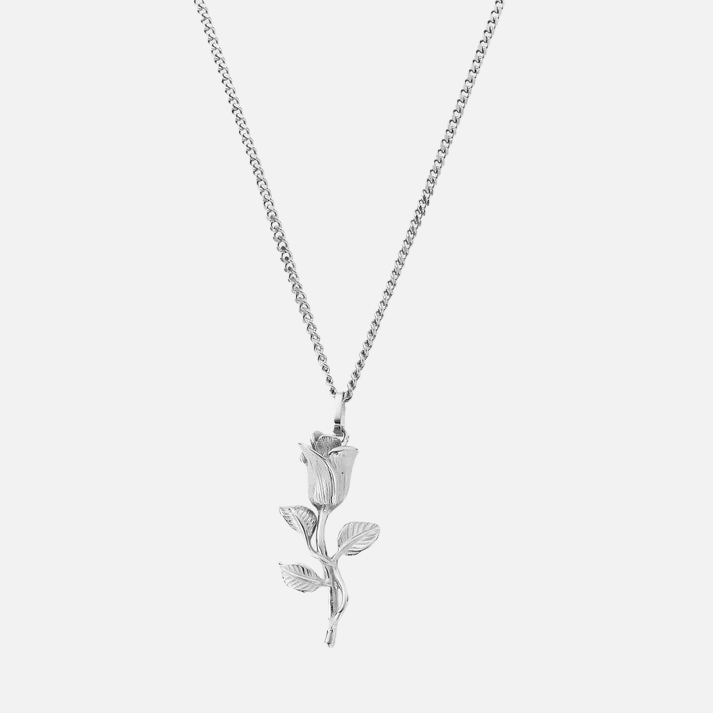 "ROSE" PENDANT - WHITE GOLD