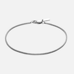 BOX CHAIN BRACELET - Solid White Gold