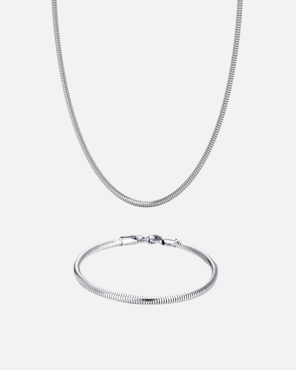 SNAKE CHAIN BUNDLE (SAVE 20%) - WHITE GOLD