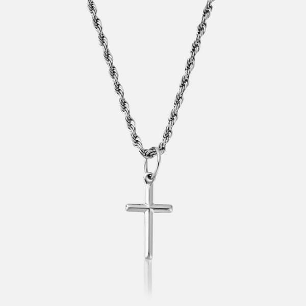 "CROSS" PENDANT - WHITE GOLD