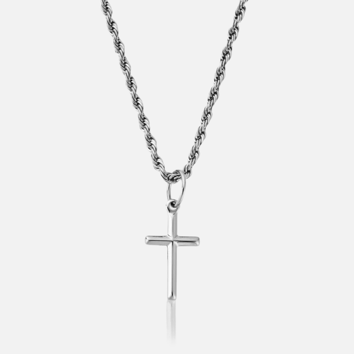 "CROSS" PENDANT - WHITE GOLD