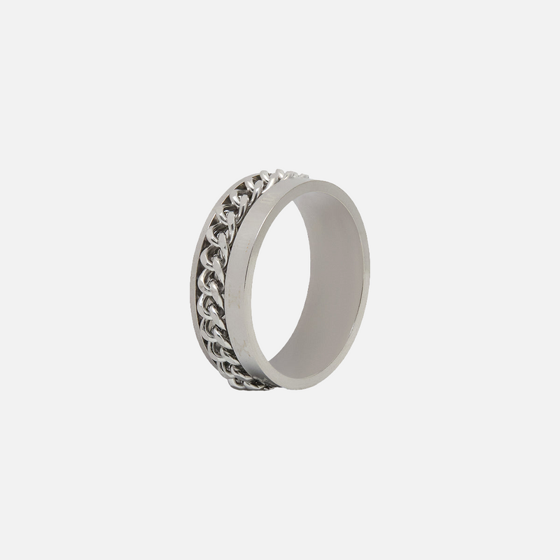 CUBAN NUMÉRAL RING - WHITE GOLD