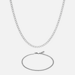 CUBAN CHAIN BUNDLE - WHITE GOLD