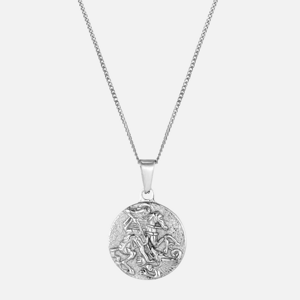 "ST GEORGE" PENDANT - WHITE GOLD